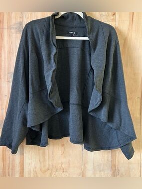 Torrid Women’s Plus Size 3 Open Front Cardigan Blazer Solid Gray #0512